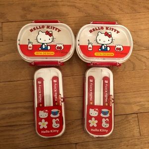 NEW Sanrio Hello Kitty Bento Boxes and Utensils